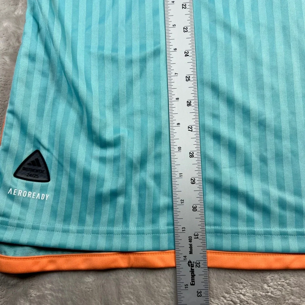NWT Adidas Mens 2XL Inter Miami CF 2024/25 Third Authentic Jersey Aqua Orange